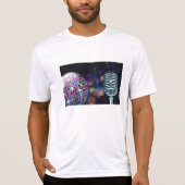 Retro Disco Ball and Vintage Microphone Tシャツ (正面)