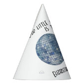 Retro Disco Ball First Birthday  パーティーハット (左)