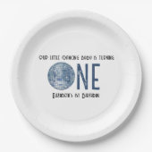 Retro Disco Ball First Birthday Party ペーパープレート (正面)