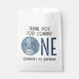 Retro Disco Ball First Birthday Party THANK YOU フェイバーバッグ