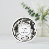 Retro Disco ball Wedding 招待状 (スタンド正面)