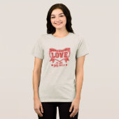 Retro Distressed Love Is All You Need Valentine  トライブレンドＴシャツ (正面全面)