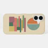 Retro Divided Circle and Blocks iPhone 16ケース (裏面横)