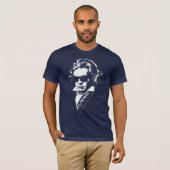 Retro DJ Beethoven face Portrait Tシャツ (正面フル)