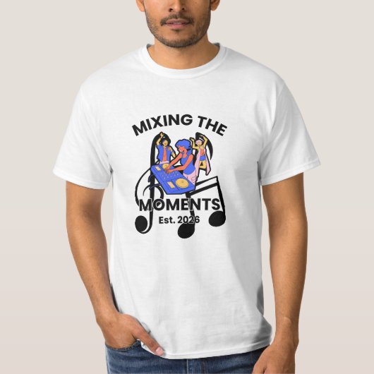 Retro DJ Music Mix T-Shirt Tシャツ (正面)