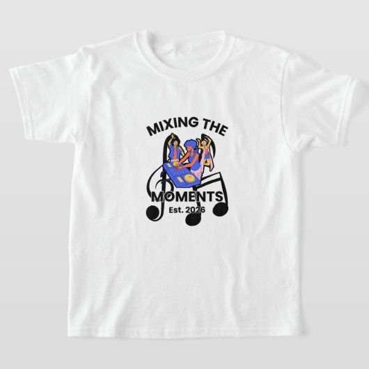 Retro DJ Music Mix T-Shirt Tシャツ (レイダウン)