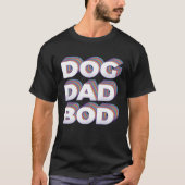 Retro Dog Dad Bod Gym Workout Fitness Tシャツ (正面)
