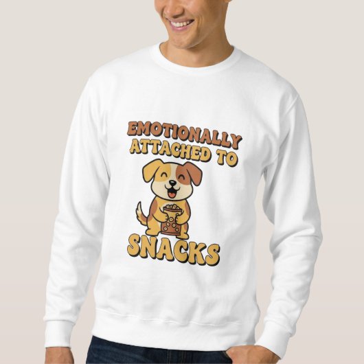 Retro Dog Emotionally Attached Men’s Sweatshirt スウェットシャツ (正面)