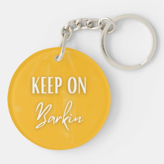 Retro Dog Keep on Barkin Key Chain キーホルダー (裏面)