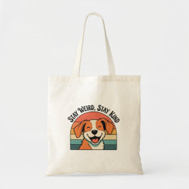 Retro Dog Kind Message Canvas Tote Bag トートバッグ