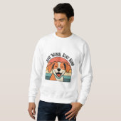Retro Dog Kind Message Men’s Sweatshirt スウェットシャツ (正面フル)
