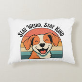 Retro Dog Kindness Quote Rectangular Pillow アクセントクッション (正面)