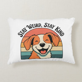Retro Dog Kindness Quote Rectangular Pillow アクセントクッション