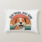 Retro Dog Kindness Quote Rectangular Pillow アクセントクッション (裏面)