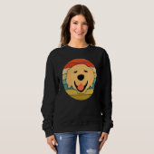 Retro Dog Lover Golden Retriever Shirt スウェットシャツ (正面フル)