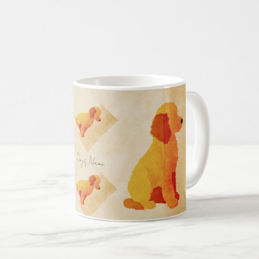 Retro Dog Mug – Cozy Pet Lover Coffee Cup – Custom コーヒーマグカップ (正面右)