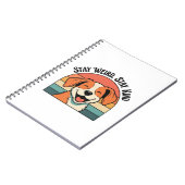 Retro Dog Positive Quote Lined Notebook ノートブック (左側)