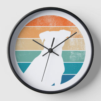 Retro Dog Silhouette Clock – Vintage Pet Lover 壁時計