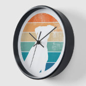 Retro Dog Silhouette Clock – Vintage Pet Lover 壁時計 (傾斜)