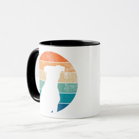 Retro Dog Silhouette Mug マグカップ (正面左)