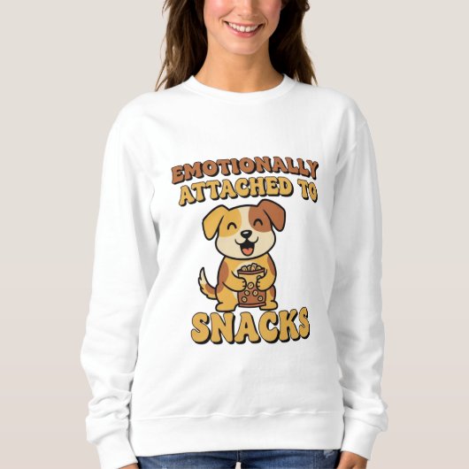 Retro Dog Snack Attachment Women’s Sweatshirt スウェットシャツ (正面)