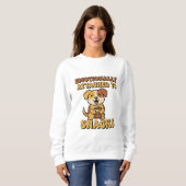 Retro Dog Snack Attachment Women’s Sweatshirt スウェットシャツ (正面フル)