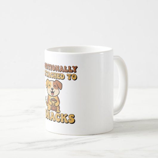 Retro Dog Snack Devotion White Mug コーヒーマグカップ (正面右)