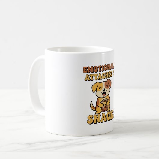Retro Dog Snack Devotion White Mug コーヒーマグカップ (正面左)