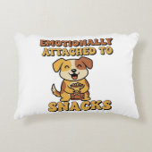 Retro Dog Snack Lover Rectangular Pillow アクセントクッション (正面)