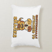 Retro Dog Snack Lover Rectangular Pillow アクセントクッション (裏面(縦))