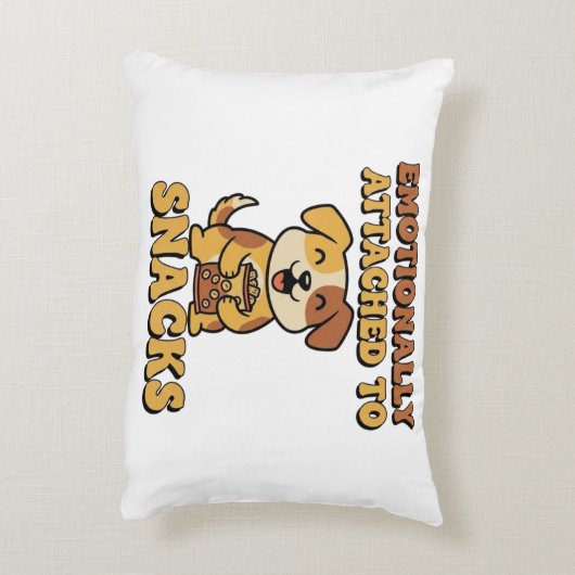 Retro Dog Snack Lover Rectangular Pillow アクセントクッション (裏面(縦))