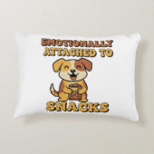 Retro Dog Snack Lover Rectangular Pillow アクセントクッション (裏面)