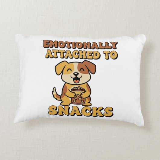 Retro Dog Snack Lover Rectangular Pillow アクセントクッション (裏面)