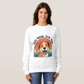 Retro Dog Stay Kind Women’s Sweatshirt スウェットシャツ (正面フル)