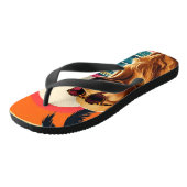 Retro Dog Sunglasses Vintage Sunset Beach  ビーチサンダル (アングル)