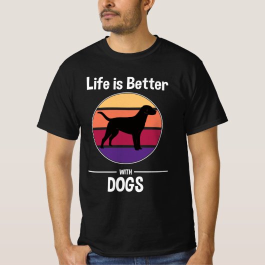 Retro Dogs lover Shirt Tシャツ (正面)