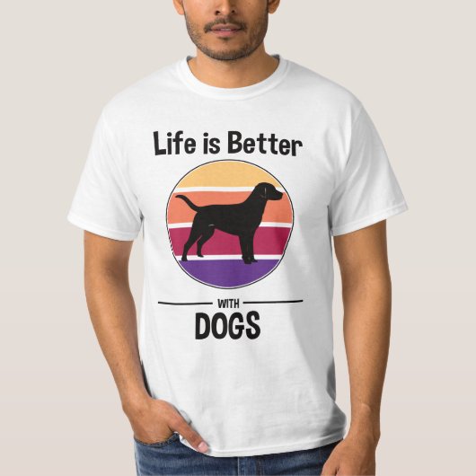Retro Dogs lover Shirt Tシャツ (正面)