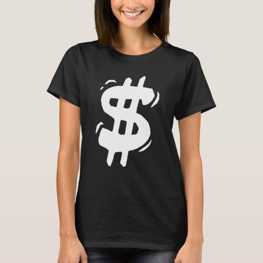 Retro Dollar Sign Tシャツ (正面)