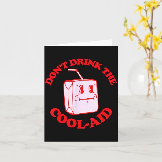 Retro Don't Drink The Cool-aid  カード (黄色い花)