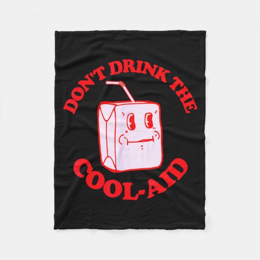 Retro Don't Drink The Cool-aid  フリースブランケット (正面)