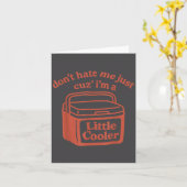 Retro Don't Hate Me Just Cuz I'm A Little Cooler F カード (黄色い花)