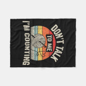 Retro Don't Talk To Me I'm Counting Crochet Croche フリースブランケット (正面(横))