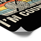 Retro Don't Talk To Me I'm Counting Crochet Croche ポスター (角)