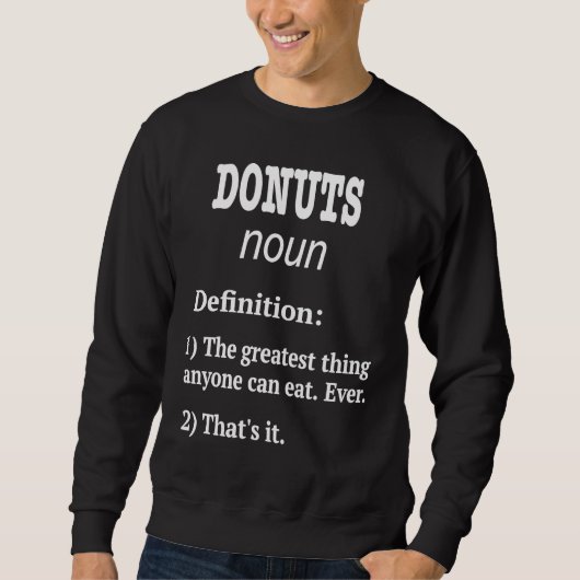 Retro Donuts Design  Donuts Fan Fake Definition スウェットシャツ (正面)