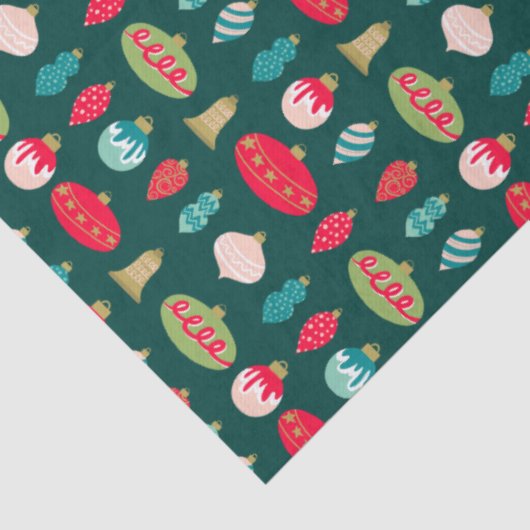 Retro Doodle Ornaments in Red Green Pink Gold 薄葉紙 (詳細)