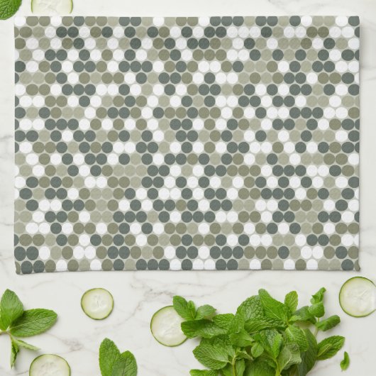 Retro dots キッチンタオル (折り畳み)