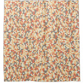 Retro dots シャワーカーテン (正面)