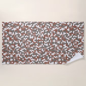 Retro dots ビーチタオル (正面)