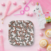 Retro dots pattern ペーパープレート (パーティー)