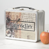 Retro Drawing I Custom Name メタルランチボックス (インサイチュ)